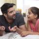 Father talking to daughter 