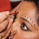 Bride has a bindi applied